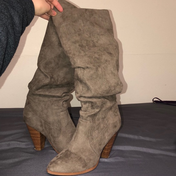 Charlotte Russe Shoes - Charlotte Russe Suede Heeled Boots